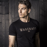 AK男装魔兽世界WARCRAFT字母印花潮牌青年男体恤短袖T恤