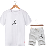 乔丹T恤男短袖篮球AJ大码青少年纯棉圆领运动宽松短裤套装衣服