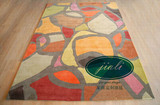 现代新西兰手工现代客厅地毯简约家用剪花混纺进口田园