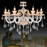 欧式奢华酒店大厅玻璃弯管水晶吊灯卧室书房餐厅工程蜡烛灯