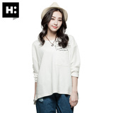 H:CONNECT韩版时尚女款字母印花卫衣休闲百搭长袖T恤2016春季新款