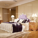 卧室家具欧式床实木雕花双人床1.8米贵族奢华布艺床婚床公主床