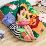 懒人沙发床垫1.5m床家用珊瑚绒加厚榻榻米创意动物园卡通儿童床垫