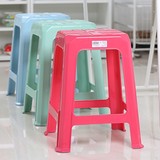 茶花塑料凳子加厚板凳时尚方凳塑料凳餐凳成人高凳创意家用餐桌凳