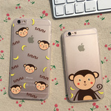 猴子iphone6手机壳6plus硅胶套卡通6s猴年新春保护壳可爱情侣6p新