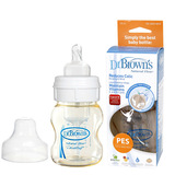 布朗博士宽口径婴儿奶瓶4安士120ml PES奶瓶防摔防胀气仿母乳奶嘴