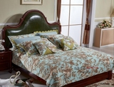 小美式简约乡村风格北美之家奢华床上用品 样板房软装床品十件套