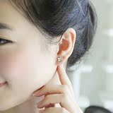老银匠手工925纯银耳钉 韩国韩版女款耳环 可爱梅花耳饰 防过敏