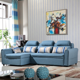 洛客  多功能储物艺术折叠沙发床可拆洗 客厅组合沙发小户型松木