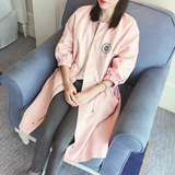 范思娜2016秋季新款韩版中长款风衣显瘦宽松休闲抽绳学生外套女