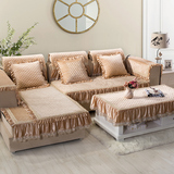 短毛绒沙发垫布艺防滑秋冬季坐垫纯色加厚灰色咖啡色沙发垫子订做