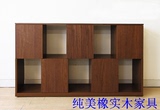 酒柜书柜促销欧式现代简约日式纯实木家具带门白橡木储物柜多门柜