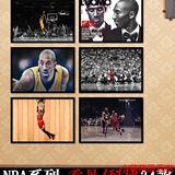 NBA公牛湖人乔丹科比篮球海报装饰画酒吧西餐厅咖啡厅客厅照片墙