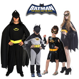节日表演服装化妆舞会 儿童蝙蝠侠紧身衣服 成人蝙蝠侠cos表演套