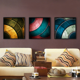 抽象帆布油画现代简约客厅装饰画餐厅挂画沙发背景墙三联组合壁画
