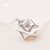 LINXUS玫瑰925银镀铂金锁骨链原创简约气质百搭水晶项链女短款春
