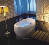欧美琦卫浴豪华独立式现代椭型单人浴缸1.8M高档按摩浴缸泡泡浴缸