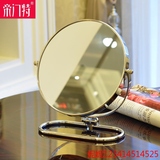 帝门特镜子壁挂折叠便携台式化妆镜欧式可爱圆形双面高清梳妆镜子
