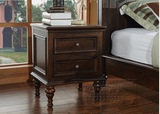美式乡村风格家具 储物床头柜 桦木床头柜 卧室实木床头柜 可定制