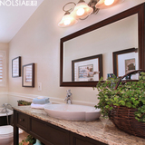 NOLSIA中式高档豪华复古中式浴室镜防水浴室柜梳妆壁挂卫生间镜子