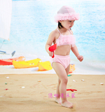 2016新款婴幼儿童韩版温泉沙滩泳装女孩子亲宝宝分体三角游泳衣