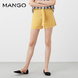 MANGO女装2016秋冬|柔软面料短裤71060242|吊牌价299