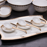 饭碗盘子单卖 景德镇骨瓷餐具 结婚碗盘碟 陶瓷器创意 家用套装