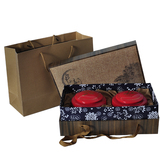 茶叶罐陶瓷礼盒 大号密封 半斤装通用高档茶叶包装红色瓷罐子包邮