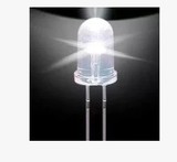 5MM F5 草帽灯 LED 发光二极管 透明发白色光 高亮[ 1.8元20只]