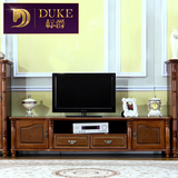 标爵 美式电视柜 全实木地柜储物柜组合大户型高档客厅实木家具