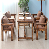 包邮实木餐桌椅组合/小户型4人饭桌简约长方形桌子酒店餐厅桌椅