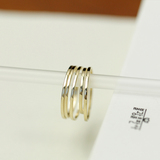 韩国正品代购进口纯14K戒指 简约素金光面超细黄金 彩金女士指环