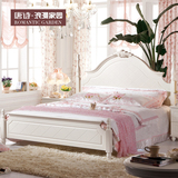 欧式韩式公主床儿童床女孩卧室家具实木双人1.5 1.8米田园床圆床