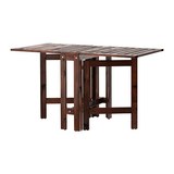 宜家代购IKEA家居特价阿普莱诺折叠式餐桌褐色 实木17.4