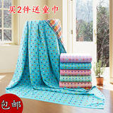 一条包邮纯棉三层纱布床单空调毯双人加大布艺毛巾被200*230cm
