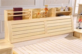 米床1.35米带储物高箱箱体床实木白色松木床儿童床书架床1.2米1.5