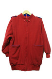 vintage古着日本产 红色羊毛 复古学院风 男女棒球衣外套棉衣