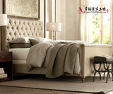 美式布艺双人床1.8米1.5米方床欧式新古典床婚床公主床酒店软包床