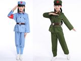 男女款六一儿童节长袖军装表演服红军八路军服军旅演出服红卫兵服