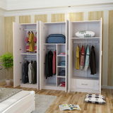 卧室成人简易整体衣柜实木质简约现代组装4六门大衣橱阳台储物柜