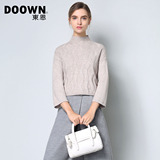 DOOWN2016秋季新款套头 半高领简约羊绒衫针织衫女毛衣 女款
