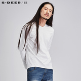 S.Deer/He【新品】圣迪奥专柜正品纯色基本款长袖T恤H15270206