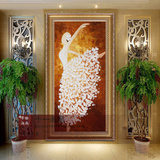 别墅酒店客厅玄关过道壁画现代欧式装饰画竖版手绘抽象芭蕾舞油画