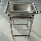简易 不锈钢 塑料单槽 单盆 水槽 洗菜盆 落地 支架 洗手池 包邮