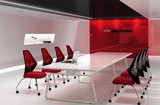 办公家具白色烤漆会议桌条桌简约现代 不锈钢时尚洽谈创意开会桌