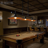简约现代欧式台球桌复古灯具创意吧台餐厅铁艺三灯三头锅盖吊灯