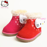 hello kitty女童鞋儿童冬季婴幼童保暖加毛雪地靴di3241