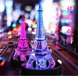 水晶巴黎埃菲尔铁塔模型摆件送女友创意生日圣诞节礼物结婚礼品
