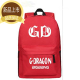BIGBANG双肩包权志龙帆布书包电脑包旅行背包双肩包学生书包GD