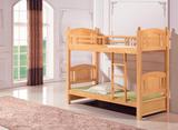 田园 319子母床 纯桦木双层床 全实木儿童高低床上下床配书架床板